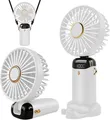 Produktbild: Handventilator Weiß, Tragbarer Mini Ventilator mit 5 Geschwindigkeitsstufen