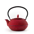 Produktbild: ARARE Tetsubin Gusseisenkanne 1200 ml Ø 16,6 cm Tee-Kanne Rot NEU