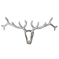 Produktbild: invicta INTERIOR Design Wanddekoration Alu Geweih Hirsch VEADO 90cm Deko Kopf Statue Accessoire