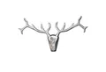 Produktbild: riess-ambiente Wanddekoobjekt VEADO 98cm silber, Metall · Hirsch-Geweih · Modern Design · Wohnzimmer · Schlafzimmer