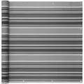 Produktbild: ventanara Balkonsichtschutz Balkonsichtschutz PVC Balkonverkleidung blickdicht Balkonbespannung grau 600 cm x 90 cm