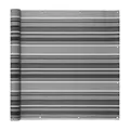 Produktbild: Ventanara® Balkonverkleidung Sichtschutz PVC Balkonumspannung Zaun Verkleidung Blende Windschutz Folie 600 x 90 cm Grau gestreift