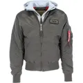 Produktbild: Alpha Industries Herren Bomberjacke MA-1 D-Tec, Farbe:04 Rep. Grey, Größe:L - Grau - L