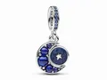 Produktbild: Pandora 792979C01 - Funkelnder Drehender Mond Charm-Anhänger - Sterling Silber - Kristall Blau