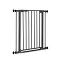 Produktbild: hauck Clear Step Autoclose 2, Schwarz - Kinderschutzgitter Hundegitter Verstellbare Breite 75-80cm, 77cm Hoch, Selbstschließend, Flacher Einstieg, Beidseitige Einhand Öffnung, ohne Bohren