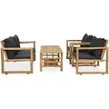 Produktbild: vidaXL 4-tlg Garten-Lounge-Set mit Auflagen Bambus Modell 1