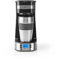 Produktbild: Nedis Kaffeemaschine - Filter Kaffee - 0.4 l - 1 Tassen - Timer einschalten - Schwarz / Silber