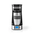 Produktbild: NEDIS Kaffeemaschine - Filter Kaffee - 0.4 l - 1 Tassen - Timer einschalten - Schwarz / Silber