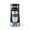 Produktbild: Kaffeemaschine mit Filter 0,4 L für 1 Tasse Zeitschaltuhr Schwarz Silber