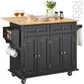 Produktbild: VEVOR Kücheninselwagen Rollschrank Rollbar Schublade Regal 1100x715x813mm