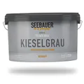 Produktbild: SEEBAUER diy Trendfarbe Hellgrau 2,5L (No. T03 Kieselgrau) für den Innenbereich - Edelmatte Wandfarbe Grau - Hochdeckende Innenfarbe in Profi-Qualität