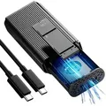 Produktbild: Gehäuse NVME PCIe M.2 USB-C 4.0 Thunderbolt 4, 40Gb/sec SSD Reagle Tasche, 2230/2242/2260/2280 M Key/B+M Key Festplattengehäuse