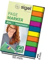Produktbild: SIGEL HN617 Haftmarker, 400 transparente reißfeste Textstreifen, extra schmale Streifen 6 x 50 mm, 5 Farben