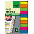 Produktbild: SIGEL Haftmarker Streifen Seitenmarker transparent 10 x 40 Stk 5x5 mm