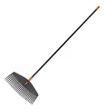 Produktbild: Fiskars Laubbesen, 25 Zinken, Länge: 175 cm, Breite: 52 cm, Kunststoff-Zinken/Aluminium-Stiel, Schwarz/Orange, L, Solid, 1003465