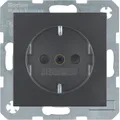 Produktbild: Berker 47231606 Steckdose SCHUKO mit erhöhtem Berührungsschutz, B.3/B.7, anthraz