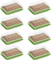 Produktbild: WELLGRO Mini Gewächshaus für 24 Pflanzen - ca. 27x19x10 cm (LxBxH) je Zimmergewächshaus, grün/transparent, Kunststoff/Zellulose - Menge wählbar, Stückzahl:8 Stück
