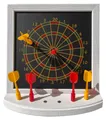 Produktbild: Karella Mini Magnet Dartboard, Doppelseitige magnetische Zielscheibe, Dartspiel für Kinder und Familie, sicheres Dart Spielzeug, kleine Dartscheibe, Geschenk, Partyspiel, inklusive 6 Mini Magnet Darts
