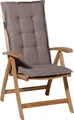 Produktbild: Madison Tuinstoelkussen hohe Rückenlehne 50x123 cm Basic taupe, wetterfest und pflegeleicht
