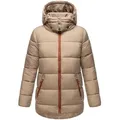 Produktbild: Navahoo Winterjacke Wattewölkchen Modische Damen Steppjacke mit kontrastfarbenen Details braun L (40)