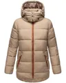 Produktbild: Navahoo Damen kurze Winterjacke Steppjacke warm mit abnehmbarer Kapuze Wattewölkchen Taupe Grey Gr. L