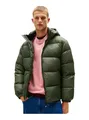 Produktbild: Tommy Jeans Winter-Daunenjacke Essential Down Jacket EXT mit Kapuze (warm, wasserabweisend) grün Herren, Größe: M