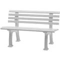 Produktbild: PROREGAL Gartenbank Antigua 2 Sitzer Weiß HxBxT 74 x 120 x 54 cm Witterungskunststoff & UV Beständiger Kunststoff Parkbank Sitzbank
