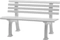 Produktbild: Gartenbank Antigua | 2-Sitzer | Weiß | HxBxT 74x120x54cm | Witterungs- & UV-beständiger Kunststoff | Parkbank Sitzbank Außenbereich Garten Balkon Terrasse