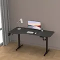 Produktbild: Höhenverstellbarer Tisch Oxnard elektrisch 160x75cm Schwarz