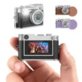 Produktbild: Rollei Minidigitalkamera Vintage Schwarz, 1080P FHD Kleine Retro Digitalkamera mit 0,96 Zoll Farbbildschirm 2MP Daumenkamera Kompakte Fotokamera mit Blitz & Aufzeichnung, Mini-Digital-Kamera-Klein