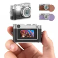 Produktbild: Minidigitalkamera Vintage Schwarz, 1080P FHD Kleine Retro Digitalkamera mit 0...