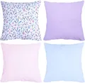 Produktbild: Amilian 4er Set; Dekokissen mit Füllung, Dekoratives Kissen; Zierkissen mit Kissenbezug; Kopfkissen; Sofakissen für Schlafzimmer, Wohnzimmer, Kinder Deko, Kissenhülle 40x40 cm 16x16 inch; Set 23