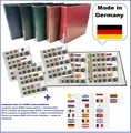 Produktbild: EURO-KURSMÜNZSÄTZE-MÜNZALBUM-NUMOH-ROT-LOOK-Für-15-Sätze-+-24-Flaggen-Sticker