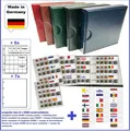 Produktbild: EURO-KURSMÜNZENSÄTZE-MÜNZALBUM-NUMOH-SCHWARZ-+-HÜLLEN-Kassette-LOOK-Für-15-Sätze