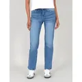 Produktbild: ESRA Straight-Jeans Damen Straight Leg Jeans hohe Leibhöhe Stretch-Jeans Regular Jeans G6 High Waist Straight Fit Jeans Damen Regular Hose bis Übergröße blau 36