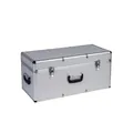 Produktbild: Kreher® Transportkoffer 100L - Robuster ABS-Werkzeugkoffer mit Aluminiumrahmen, abschließbar - Koffer für Werkzeug, Kamera & Elektronik - Silber