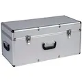 Produktbild: Kreher® Transportkoffer 100L - Robuster ABS-Werkzeugkoffer mit Aluminiumrahmen, abschließbar - Koffer für Werkzeug, Kamera & Elektronik - Silber - Silber