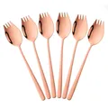 Produktbild: Spork Göffel Titan 18/10 Edelstahl Sporks Lang 213 CM84 Inch 6 Stück Metall G...