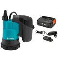 Produktbild: GARDENA 14600-20 Akku-Klarwasser-Tauchpumpe 2000/2 18V P4A Set mit Akku