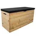 Produktbild: 4iQ Große PINEBOX Kiste mit Polster aus Holz 200L
