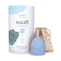 Produktbild: Saalt Menstruationstasse – Premium-Design – Bequemste Menstruationstasse – Aktivtasse Nr. 1 – 12 Stunden Tragezeit – Weiches, flexibles, wiederverwendbares medizinisches Silikon