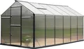 Produktbild: Gampre Aluminium Glas Gewächshaus Sanus L10 Schwarz 430x220x208 cm