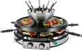 Produktbild: ProfiCook Raclette Fondue Kombination für 8 Personen, 2in1 Raclette Grill mit Fondue Set, inkl. Spatel, Pfännchen und Gabeln PC-RG/FD 1245