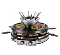 Produktbild: ProfiCook Raclette rund 1900W Fondue Kombi 8 Pfännchen Antihaft Neu OVP