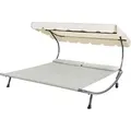 Produktbild: Leco Doppelliege grau/beige - Maße: 200 cm x 200 cm x 110 cm; 39212103 - Grau/Beige
