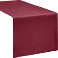 Produktbild: Erwin Müller Tischwäsche, Tischläufer Uni, Krefeld weinrot Größe 40x130 cm - fleckabweisend, schmutzunempfindlich und leicht zu reinigen, Leinen-Optik (weitere Farben, Größen)