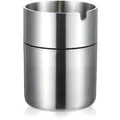 Produktbild: Edelstahl Aschenbecher rund mit Deckel für Außen, Auto, Haushalt, Garten klein