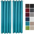 Produktbild: 2er Set Ösenschal Amelie Nora blackout 140x245 cm Türkis