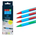 Produktbild: Schneider Kugelschreiber Slider Edge XB Lehrerkorrekturset hellblau/dunkelblau, Schreibfarbe: farbsortiert, 4 St.