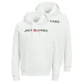 Produktbild: JACK & JONES - Corp - Sweatshirt/Hoodie - 2er Pack (S Weiß)